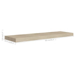 ZNTS Floating Wall Shelves 4 pcs Oak 90x23.5x3.8 cm MDF 323882