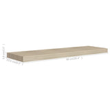 ZNTS Floating Wall Shelves 4 pcs Oak 90x23.5x3.8 cm MDF 323882