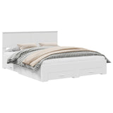 Bed Frame with Headboard White 160 x 200 cm Engineered Wood 3410870