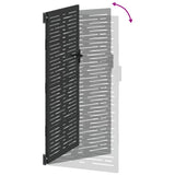 Garden Gate with Lock Black 110 x 180 cm Powder-Coated Steel 42015902