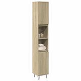Bathroom Cabinet Sonoma Oak 30x30x190cm Engineered Wood 849668