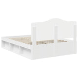 Bed Frame with Headboard White 160 x 200 cm Solid Pine Wood 3413281