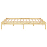 809997 Bed Frame without Mattress Solid Wood 140x190 cm