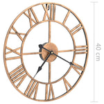 ZNTS Wall Clock Metal 40 cm Golden 283860