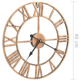 ZNTS Wall Clock Metal 40 cm Golden 283860