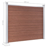 ZNTS Fence Panel Set WPC 872x146 cm Brown 3070454