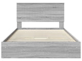 Storage Bed Grey Sonoma 100 x 200 cm Engineered Wood 3411241