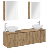 Bathroom Cabinet Set 5 pcs Artisan Oak Engineered Wood 3406494