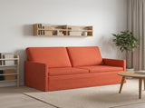 2 Seater Sofa Red Orange 150 x 81 x 82 cm Corduroy Fabric 42041105