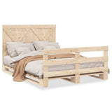 Bed Frame without Mattress with Headboard 160x200 cm Solid Wood 3281577