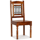 Dining Chair Set of 2 Honey-coloured Solid acacia wood 245644