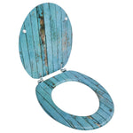 ZNTS Toilet Seats with Lids 2 pcs MDF Old Wood 275913