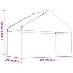 Gazebo with Roof White 6.69x5.88x3.75 m Polyethylene 3155519