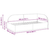 Corner Bed Frame with Headboard Wine red 100 x 200 cm Velvet 42016660