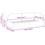 Corner Bed Frame with Headboard Turquoise 100 x 200 cm Velvet 42016664