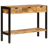 Sideboard with 3 Drawers 110x35x75 cm Solid Mango Wood 247406