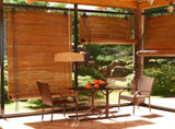 Dining Set Brown Poly rattan, powder-coated steel, glass Medium 3072451