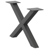 ZNTS Coffee Table Legs X-Shaped 2 pcs Anthracite 60x cm Steel 4012882