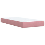 Box Spring Bed with Mattress Pink 100x200 cm Velvet 3286233
