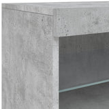 Sideboard with LED Lights Concrete Grey 60x37x67 cm 836654