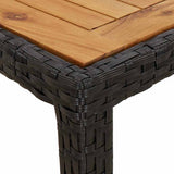 Garden Table Black 150 x 90 x 75 cm Poly Rattan 362544