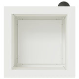 Garden Planter with LED White 30 x 30 x 30 cm Steel 8008058
