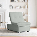 Sofa Bed Light Grey 194 x 67 x 82 cm Velvet 42008594