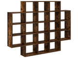 Wall Shelf Smoked Oak 100 x 13 x 100 cm Engineered Wood 8012248