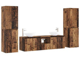 Bathroom Furniture Set 5 pcs Old Wood 33 x 34.5 x 160 cm 3406031