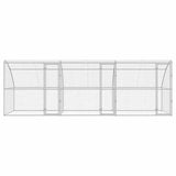 Dog Kennel 3 pcs Silver 6 x 2 x 2 m Galvanised steel 3368334