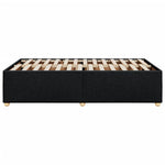 ZNTS Bed Frame without Mattress Black 120x190 cm Small Double Fabric 3284717