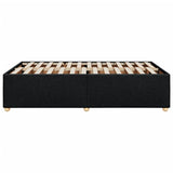 ZNTS Bed Frame without Mattress Black 120x190 cm Small Double Fabric 3284717