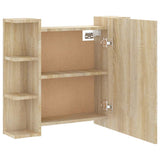 Mirror Cabinet with LED Sonoma Oak 70x16.5x60 cm 808876