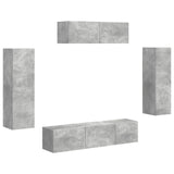 TV Cabinet 5 pcs Concrete Grey 3409171