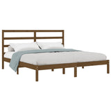 Bed Frame without Mattress Honey Brown 200x200 cm Solid Wood Pine 3104956