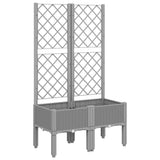 Garden Planter with Trellis Light Grey 80x40x142 cm PP 367922