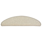 Stair Mats 15 pcs 65x21x4 cm Silver Half Round Large 326901