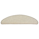 Stair Mats 15 pcs 65x21x4 cm Silver Half Round Large 326901