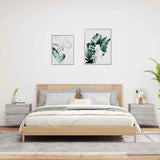 Wall-mounted Bedside Cabinets with LED Lights 2 pcs Grey Sonoma 836823