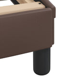 Bed Frame without Mattress "Zadar" Brown 120x200 cm Faux Leather 3208172