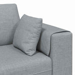 Fabric Sofa with Cushion Light Grey 208 cm Fabric 3335143