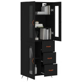 Highboard Black 69.5x34x180 cm Engineered Wood 3198570