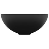 146975 Luxury Bathroom Basin Round Matt Black 32,5x14 cm Ceramic