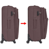 3 Piece Soft Case Trolley Set Coffee 91318