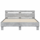 Bed Frame Concrete grey Engineered wood 140 x 200 cm Durable 3207423