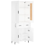 Highboard White 69.5x34x180 cm Engineered Wood 3199889