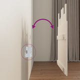 Wall Headboard White 95.5x3x80 cm Solid Wood Pine 824784