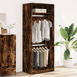 Wardrobe Smoked Oak 80x50x200 cm Engineered Wood 3307796