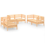 6 Piece Garden Lounge Set Solid Pinewood 3082582