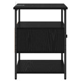 Bedside Cabinet 2 pcs Black Oak 40 x 42 x 56 cm Engineered Wood 881879